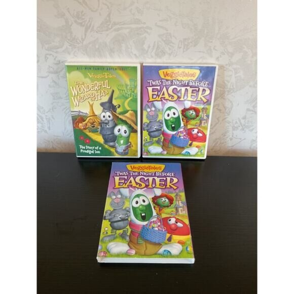 VeggieTales DVD Set Twas The Night Before Easter & The Wonderful Wizard Of Has - Picture 3 of 5